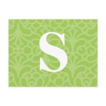 Ornate Floral Monogram - Letter S postcards