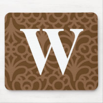 Ornate Floral Monogram - Letter W mousepads by fantasian_angel Ornate Floral Monogram - Letter W mousepads