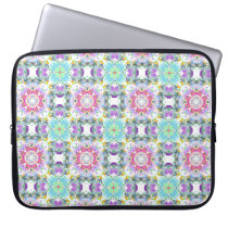 Ornate Floral Pattern laptop sleeves