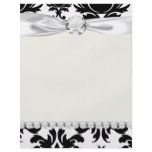 ornate formal black white damask personalized flyer