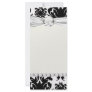 ornate formal black white damask rack card design