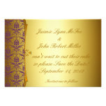 Ornate Formal Purple Gold Save the Date Cards Announcements