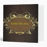 Ornate Gold & Embossed Frame 2 Template 3 Ring Binders