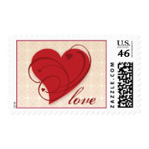 Ornate Heart-Love Medium Postage postage
