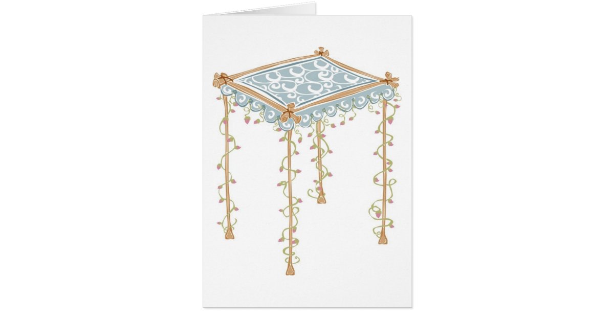 Ornate Jewish Wedding Canopy Card Zazzle