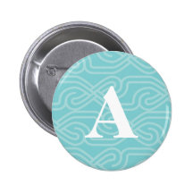Ornate Knotwork Monogram - Letter A Buttons