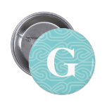 Ornate Knotwork Monogram - Letter G Pinback Buttons