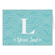 Ornate Knotwork Monogram - Letter L Greeting Cards