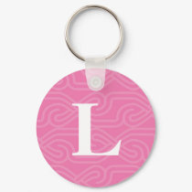 Ornate Knotwork Monogram - Letter L keychains