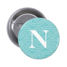 Ornate Knotwork Monogram - Letter N Pin