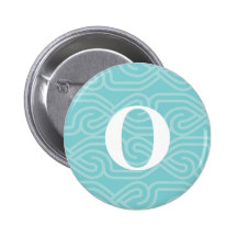 Ornate Knotwork Monogram - Letter O Pinback Button