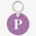 Ornate Knotwork Monogram - Letter P keychains
