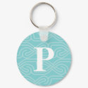 Ornate Knotwork Monogram - Letter P keychains