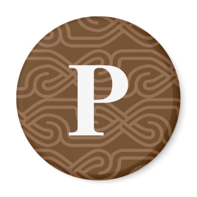 Ornate Knotwork Monogram - Letter P Fridge Magnets by fantasian_angel
