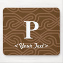 Ornate Knotwork Monogram - Letter P mousepads