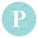 Ornate Knotwork Monogram - Letter P stickers