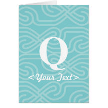 Ornate Knotwork Monogram - Letter Q Card