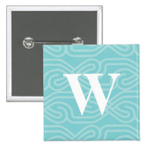 Ornate Knotwork Monogram - Letter W Pins