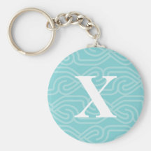 Ornate Knotwork Monogram - Letter X Keychain