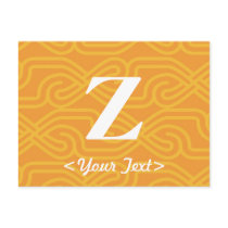 Ornate Knotwork Monogram - Letter Z postcards