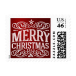 Ornate Merry Christmas Vintage Holiday Postage