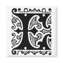 Ornate Monogram 'E' - Magnet
