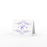 Ornate Monogram Letter C Custom Notecard