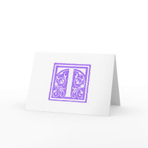 Ornate Monogram T cards