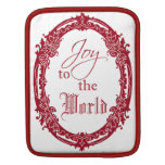 Ornate Oval Joy to the World Ipad Sleeves