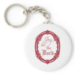 Ornate Oval Joy to the World Key Chain
