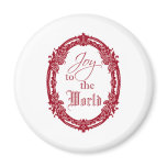 Ornate Oval Joy to the World Magnet