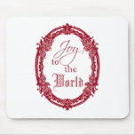 Ornate Oval Joy to the World Mousepads