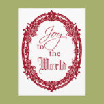 Ornate Oval Joy to the World Post Card