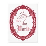 Ornate Oval Joy to the World Post Card