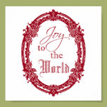 Ornate Oval Joy to the World Poster