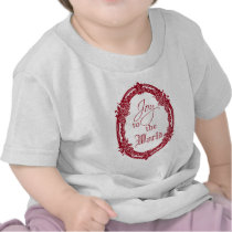 Ornate Oval Joy to the World T-shirt