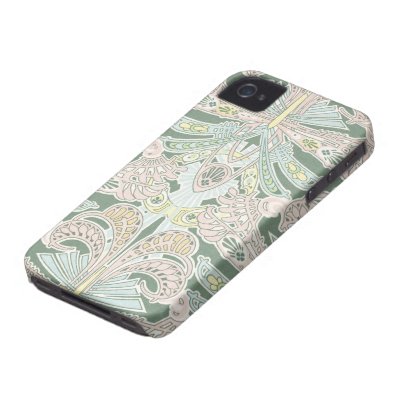 ornate pastel art nouveau pattern art Case-Mate iPhone 4 case
