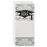 ornate pastel art nouveau pattern art graduation custom rack card