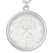 ornate pastel art nouveau pattern art custom necklace