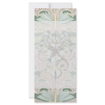 ornate pastel art nouveau pattern art customized rack card
