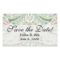 ornate pastel art nouveau pattern art rectangular stickers