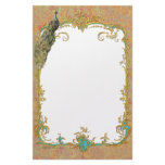 Ornate Peacock n Paisley Art Design Personalized Stationery