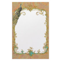 Ornate Peacock n Paisley Art Design Personalized Stationery