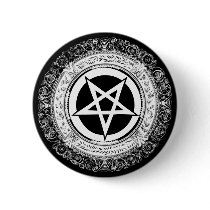 Ornate Pentagram Pinback Button