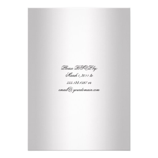 Ornate Purple Black Silver Wedding Celebration Personalized Invite