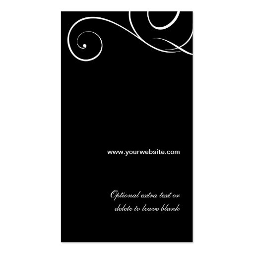 Ornate Script Monogram C Business Card (back side)