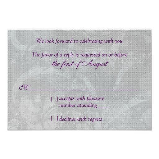 Ornate Victorian Masquerade Ball Wedding RSVP Personalized Announcements