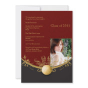 Ornate Volleyball Graduation Announcement