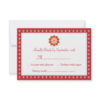 Ornate Wedding RSVP Card Invitation