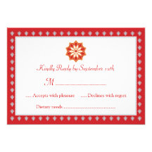 Ornate Wedding RSVP Card Invitation